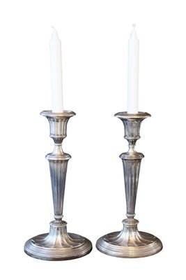 Vintage Silver Candlesticks, Set of 2-CXC-1229061