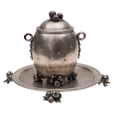 Vintage Silver Centrepiece and Tray by Luigi Genazzi, 1930s-ZCI-751842