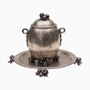 Vintage Silver Centrepiece and Tray by Luigi Genazzi, 1930s-ZCI-751842