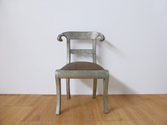 Vintage Silver Foil Chair-KNM-847392