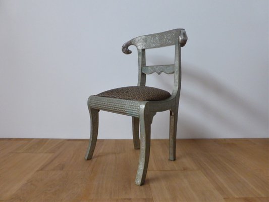 Vintage Silver Foil Chair-KNM-847392