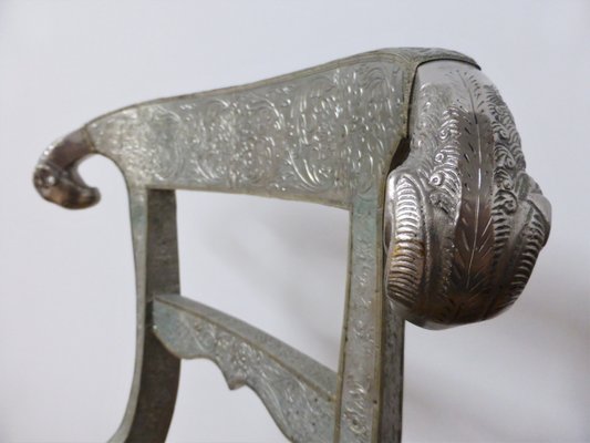 Vintage Silver Foil Chair-KNM-847392