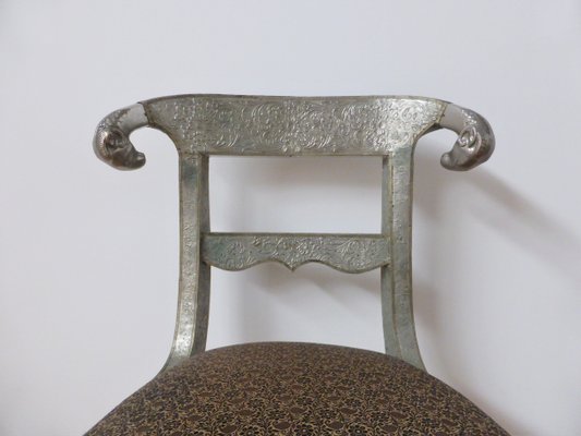 Vintage Silver Foil Chair-KNM-847392