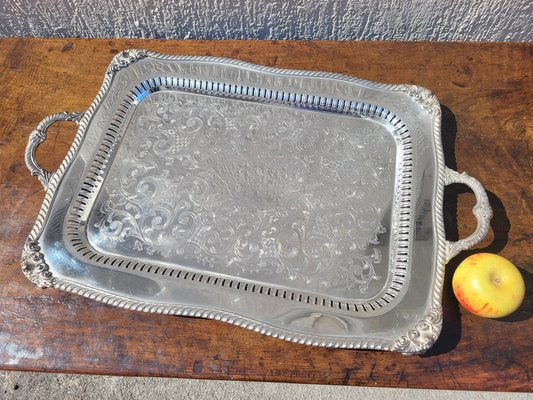 Vintage Silver Metal Tray-SYQ-2042228