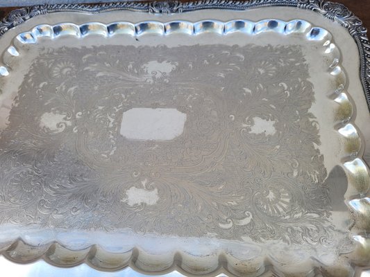 Vintage Silver Metal Tray-SYQ-2042869