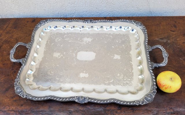 Vintage Silver Metal Tray-SYQ-2042869