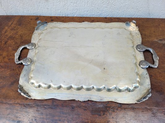 Vintage Silver Metal Tray-SYQ-2042869