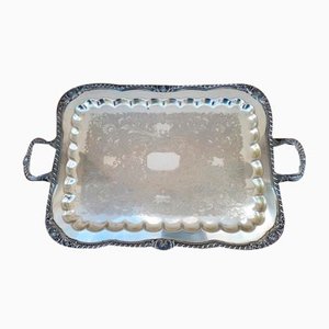 Vintage Silver Metal Tray-SYQ-2042869