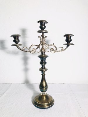 Vintage Silver-Plated 3-Arm Candleholder from WMF-RZY-715101