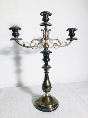 Vintage Silver-Plated 3-Arm Candleholder from WMF-RZY-715101