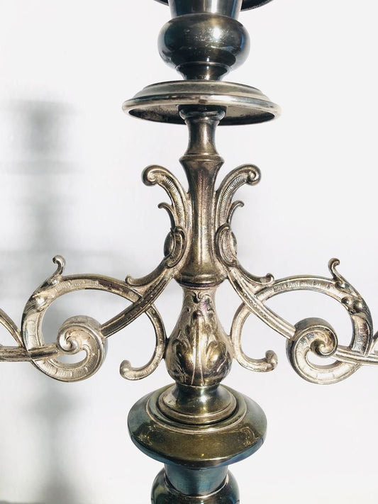 Vintage Silver-Plated 3-Arm Candleholder from WMF