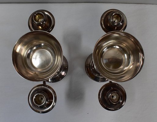 Vintage Silver-Plated Candleholders, Set of 2-RVK-716107