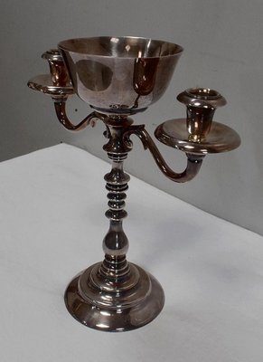 Vintage Silver-Plated Candleholders, Set of 2-RVK-716107