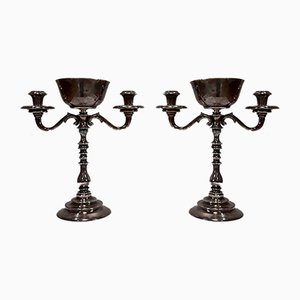 Vintage Silver-Plated Candleholders, Set of 2-RVK-716107