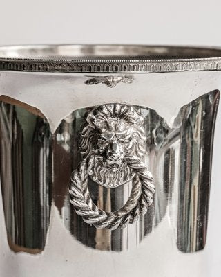 Vintage Silver Plated Lion Head Champagne Cooler and Ice Bucket, 1960s-YK-2024574