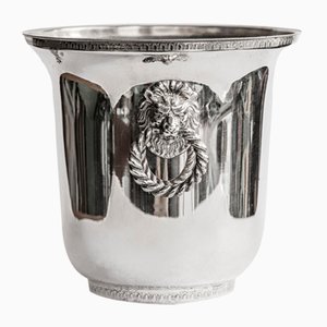 Vintage Silver Plated Lion Head Champagne Cooler and Ice Bucket, 1960s-YK-2024574