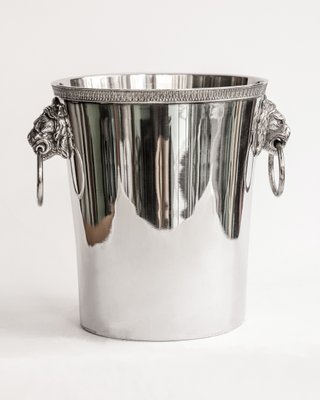 Vintage Silver Plated Lion Head Champagne Cooler and Ice Bucket-YK-2024560