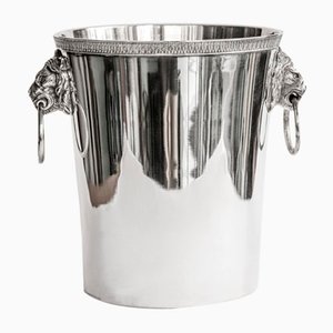 Vintage Silver Plated Lion Head Champagne Cooler and Ice Bucket-YK-2024560