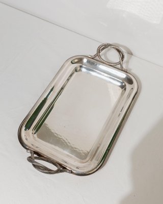 Vintage Silver-Plated Tray, Italy, 1960s-HVJ-2041680