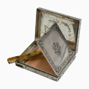 Vintage Silver Powder Case, 20th Century-ZCI-820886