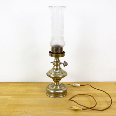 Vintage Silver Table Lamp, 1980s-CQZ-731308