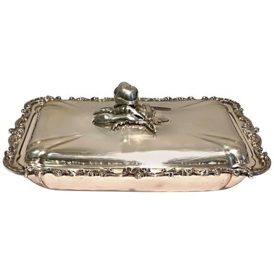 Vintage Silver Tray with Top-ZCI-752013