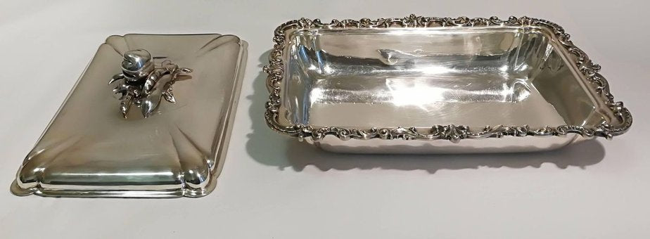 Vintage Silver Tray with Top-ZCI-752013