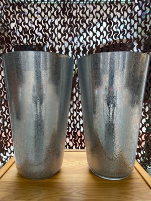 Vintage Silver Vases by Sergio Costantini, 1980s, Set of 2-RJQ-754415