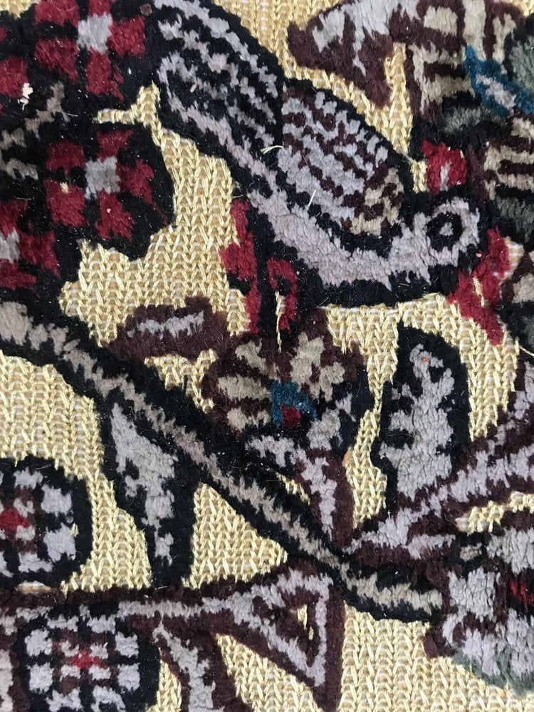 Vintage Sino Hereke Silk and Gold Rug