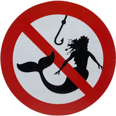 Vintage Sirene Fishing Prohibition Sign-TCS-2041265