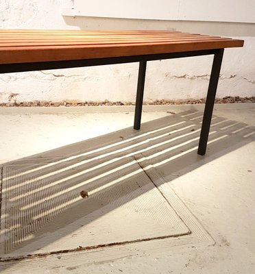 Vintage Slatted Bench Coffee Table, 1960s-PCJ-1138957