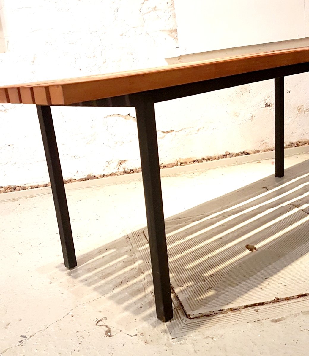 Vintage Slatted Bench Coffee Table, 1960s