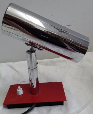 Vintage Small Adjustable Chrome Metal Table Lamp, 1970s-HOI-970241