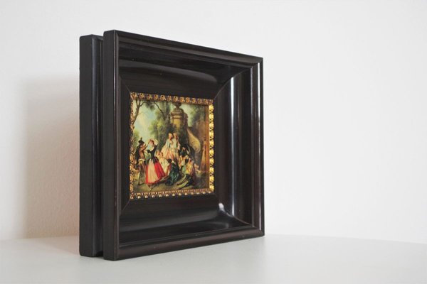 Vintage Small Print in Wooden Frame, 1970s-KNM-910508