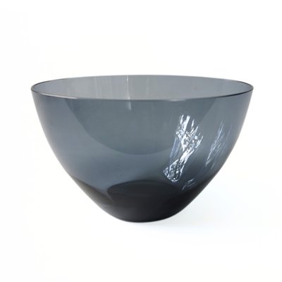 Vintage Smoked Blue Glass Bowl from Reijmyre, Sweden-JKV-1783080