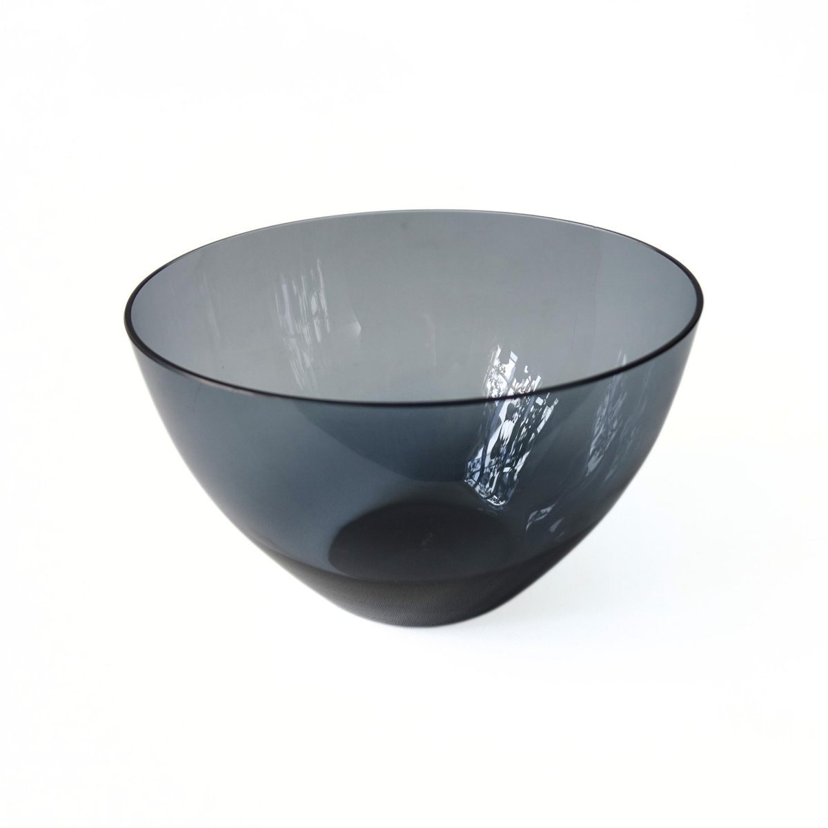 Vintage Smoked Blue Glass Bowl from Reijmyre, Sweden