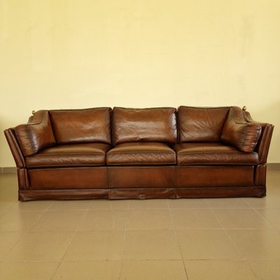 Vintage Sofa in Cognac Leather with Drop Sides-ITF-2026953