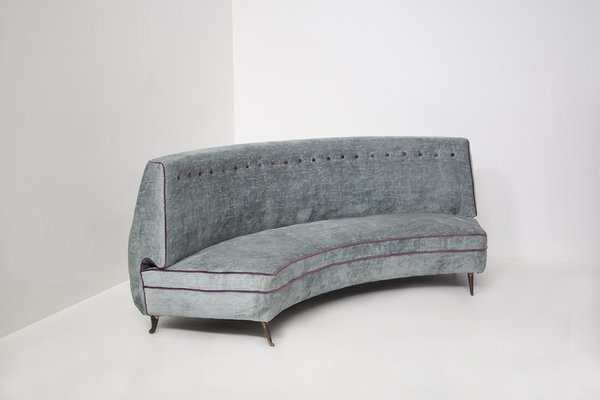 Vintage Sofa in Light Blue & Purple Velvet from Isa Bergamo-RCE-1285415