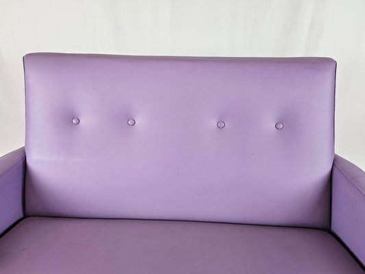 Vintage Sofa in Skai Lilac, 1950s-ZUW-1638607