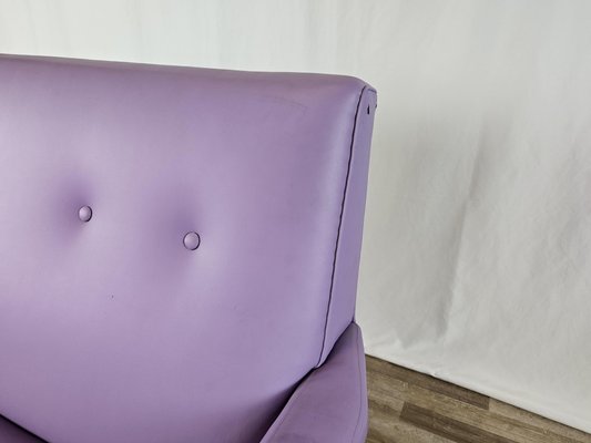 Vintage Sofa in Skai Lilac, 1950s-ZUW-1638607