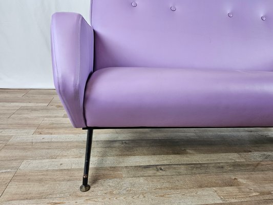 Vintage Sofa in Skai Lilac, 1950s-ZUW-1638607