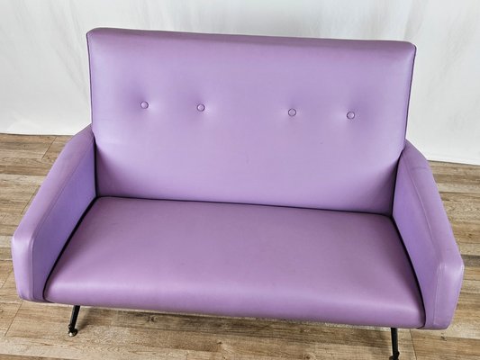 Vintage Sofa in Skai Lilac, 1950s-ZUW-1638607