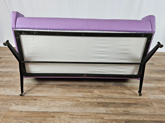 Vintage Sofa in Skai Lilac, 1950s-ZUW-1638607