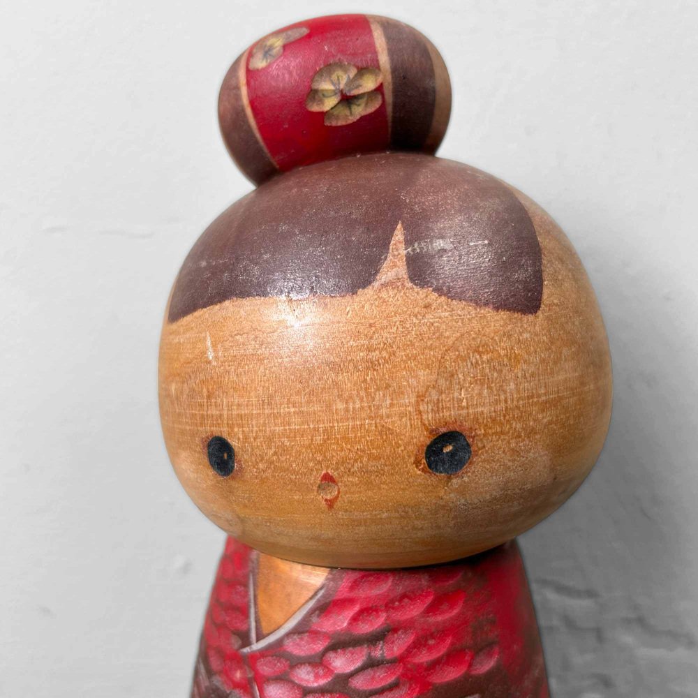 Vintage Sosaku Kokeshi by Hiroe Fukushima, Japan, 1975