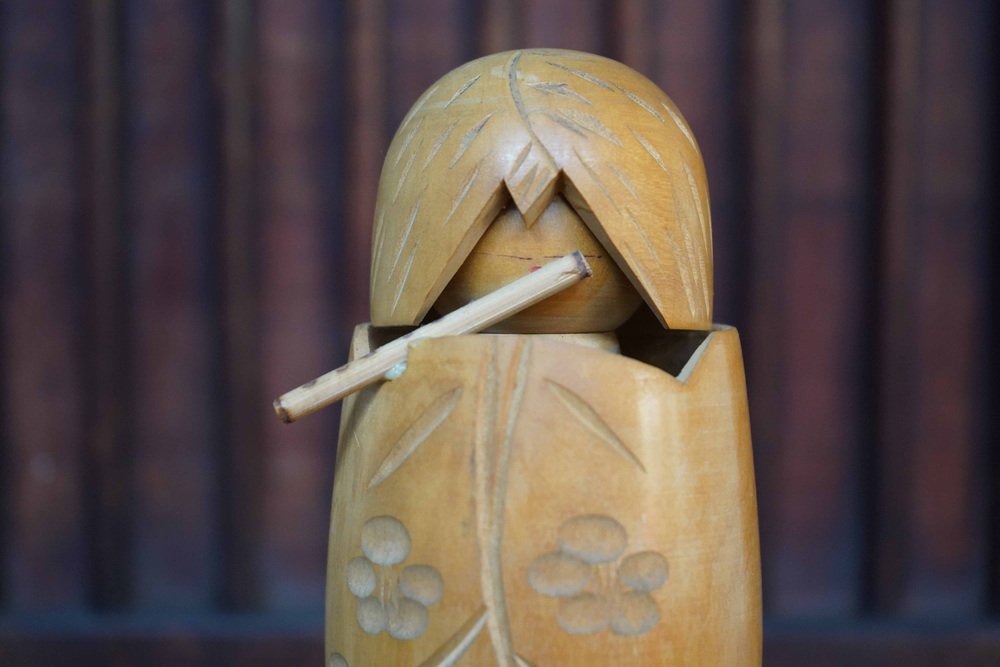 Vintage Sosaku Kokeshi Kagamijishi by Miyashita Hajime, Japan, 1960s