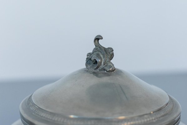 Vintage Soup Tureen in Silver Metal With Lid-RCE-1230477