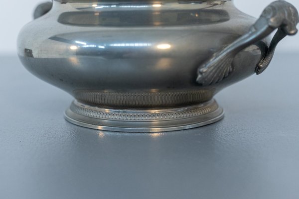 Vintage Soup Tureen in Silver Metal With Lid-RCE-1230477