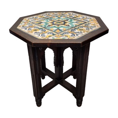 Vintage Southern European Side Table with Tile Top, 1950s-VHW-2032223