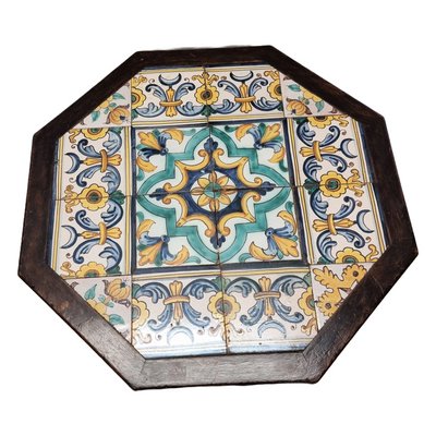 Vintage Southern European Side Table with Tile Top, 1950s-VHW-2032223