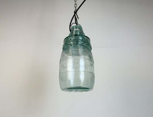 Vintage Soviet Green Glass Hanging Light, 1960s-CGF-1767555